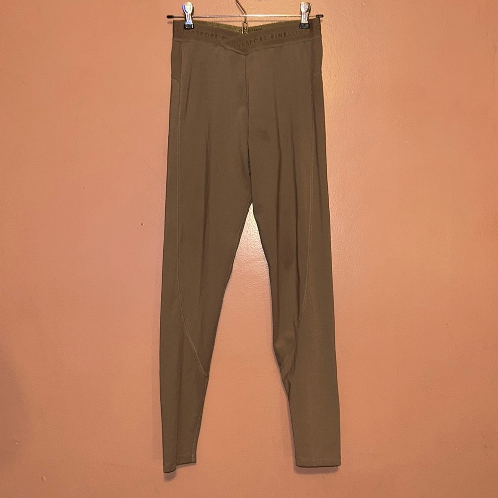 PINK SODA SPORT TAN LEGGINGS SZ small